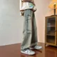 thumbnail image 2 of Pantalones vaqueros para hombre, estilo hip hop, retro, estilo grunge, Y2k, holgados, vintage, lavados, con estampado, rectos, de alta calidad, Kpop, 2 of 5