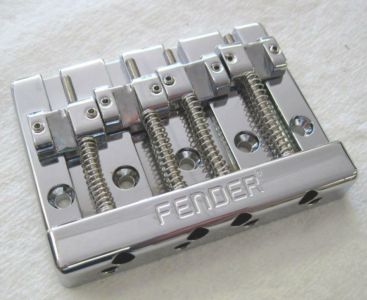 Fender® Badass Style 4-String Chrome Bass Bridge Assembly~Mount Screws~Brand New