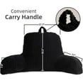 thumbnail image 3 of Reading Pillow Bed Wedge Large Adult Children Backrest with Arms Back Support for Sitting Up in Bed/Couch for Lounging Bedrest,Waffle Stereoscopic Design,Black, 3 of 7
