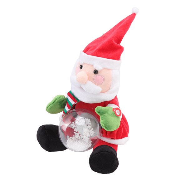 Singing Christmas Toy, LED Stuffed Animals Plush Toys Stuffed Animals Teddy Bears Light Glowing Dancing Musical Plush Toy With Snow Globe Festivals Gifts For Children