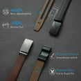 thumbnail image 4 of YOORAN Men's Belt, 2 Ratchet Belts, Adjustable 13/8" Genuine Leather Belt, Size Length Can be Cut, With Gift Box, 4 of 7