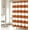 Orange and White, variant on Nautical Stripe Design Fabric Shower Curtain Curtains - Navy and White 72" x 72" Waterproof Polyester Fabric with Hooks