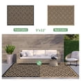 thumbnail image 3 of DEORAB Outdoor Rugs Waterproof Plastic Straw Mat 9'x12' Reversible for RV Patio Deck Beach Black & Brown, 3 of 7