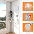 thumbnail image 5 of Yeyebest Rust Resistant 4-Shelf Stainless Steel Plastic Tension Pole Bathroom Corner Shower Caddy, Silver, 5 of 6