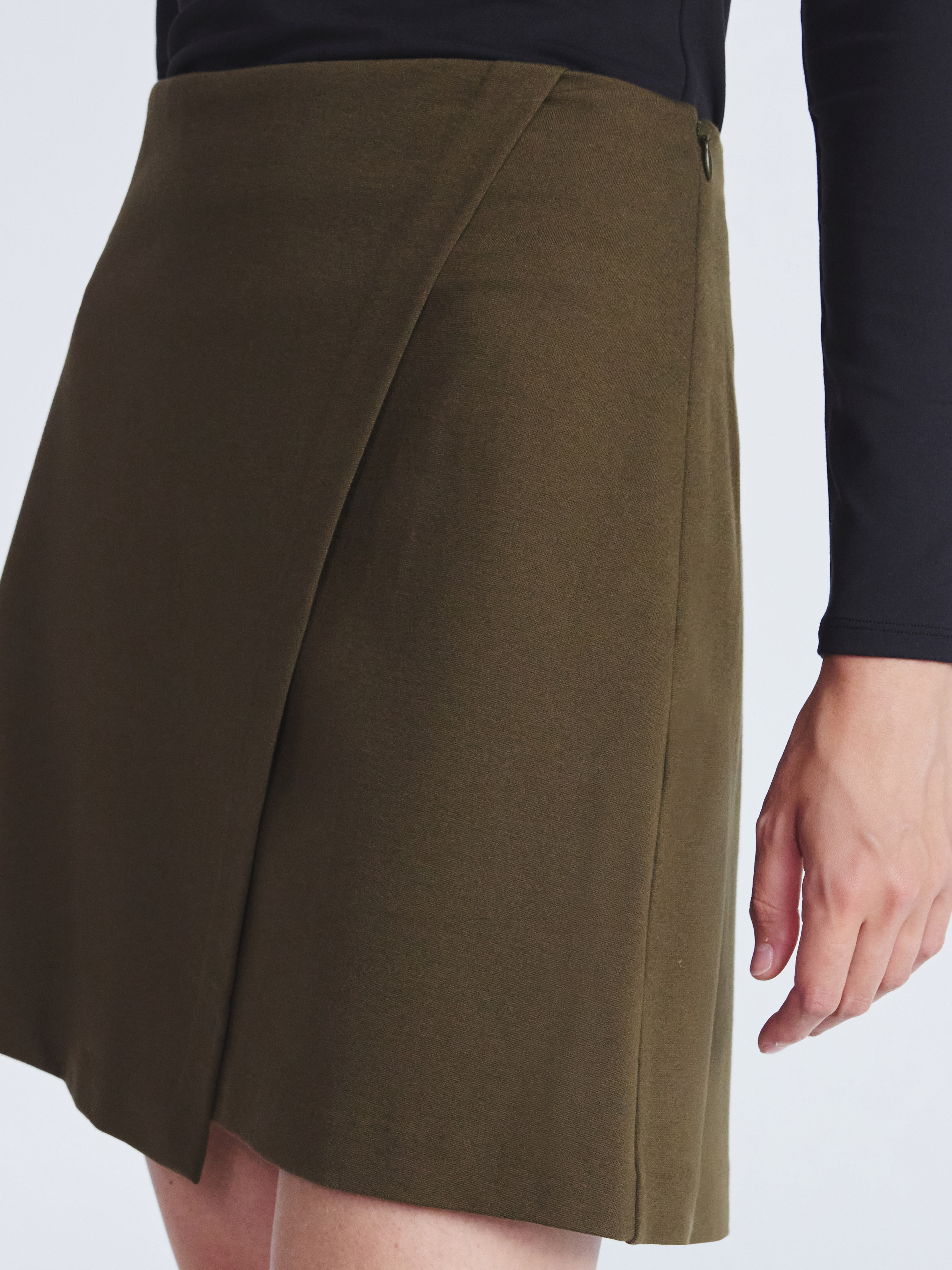 Scoop Women's Ponte Wrap Mini Skirt, Sizes XS-XXL