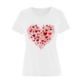 thumbnail image 4 of miqiqism Women Plus Size Tops Shirts Casual Round Neck Short Sleeve Tunic Tshirts Loose Heart Graphic Clothing Summer Clothing,#09_White,XXL, 4 of 4