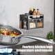 thumbnail image 4 of Organizador de Especias de Pared de Acero Inoxidable, Estante para Condimentos de Cocina, Negro, 39.5x13.5x13cm, Incluye Múltiples Frascos para Especias, 4 of 6