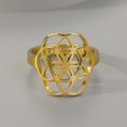 thumbnail image 3 of Seed of Life Stainless Steel Ring Flower Shape Leaf Lotus Party Accessories, 3 of 5
