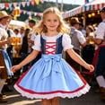 thumbnail image 2 of NordicNest Girls Style Skirt Bavarian Festival Traditional Apron Waistband Adjustable Toddler Kid Skirt for Girls Back to School, 2 of 4