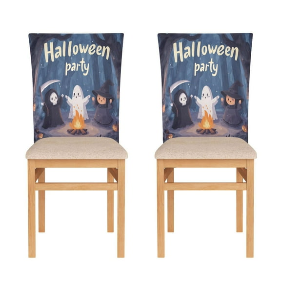 Decorative Chair Back Cover One Size x2 Chair Cover Dining Chair Slipcovers Chair Back Decoration Festival Chair Decoration Halloween Party