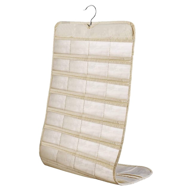 Pochette à Bijoux Suspendue double Face à 80 Compartiments