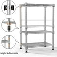 thumbnail image 4 of M MZG 3 Tier Wire Shelving Unit,3 Shelves Shelf Rack, 11.8"D x 17.7"W x 26.3"H,Metal Storage Shelves 450 lbs,Chrome, 4 of 8