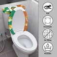 thumbnail image 3 of HELLHERO Puppy Beer Elastic Edge Stays in Place Set of 2 with Universal Bathroom Toilet Lid Cover Washable, 3 of 8