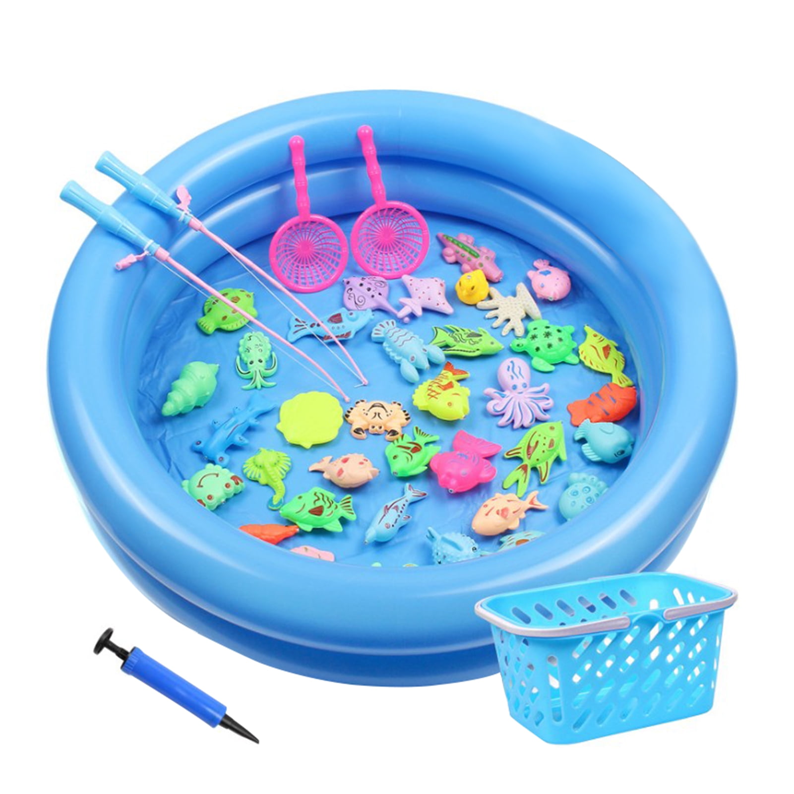 Details about   MAGNETIC FISHING GAME NEW NET & BUCKET 12 PLASTIC SEA CREATURES ROD