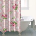 thumbnail image 4 of Pioneer Flower Floral Print Pattern Shower Curtain 36"x72", Bathroom Decorative Shower Curtain Set with 12 Hooks, Waterproof Washable, 4 of 6