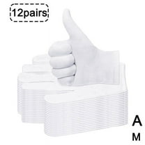 12 Pairs White Cotton Soft Gloves , Jewelry Inspection Stretchy Work Gloves. X8Y7