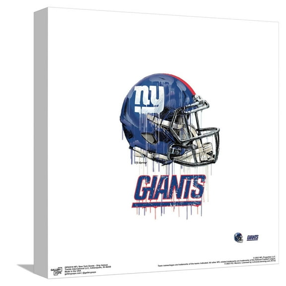 Gallery Pops NFL New York Giants - Drip Helmet Canvas Wall Art, Unframed Version, 12" x 12"