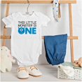 thumbnail image 3 of This Little Monster Is One Years Old Romper Boys or Girls Infant Baby Brisco Brands 12M, 3 of 6