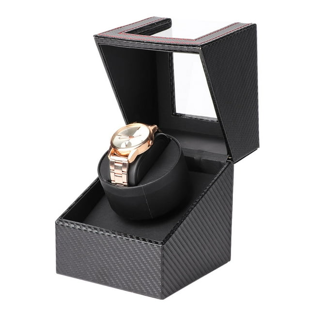 Watch Winder Automatic Watch Winder Wooden Watch Winder Single Watch Winder Leather Watch Winder Single Automatic Watch Winder With Quiet Motor Wristwatch Display Case Box