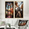 thumbnail image 1 of Designart "Glass Windows Church Stained wall decor II" Church Framed Wall Art Set Of 2 - Multi-Color Spiritual Framed Wall Art Set Of 2, 1 of 6