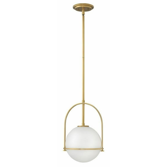 1 Light Contemporary Orb Pendant Light Fixture-Heritage Brass Finish Bailey Street Home 81-Bel-2245211