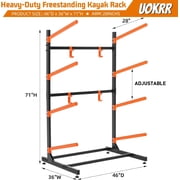 UOKRR Weatherproof Steel Kayak Storage Rack 71 Inches 300 lbs Capacity