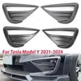 thumbnail image 2 of Car Front Bumper Fog Light Decorative Frame Cover For Tesla Model Y 2021-2024, 2 of 5