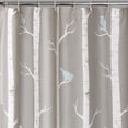 thumbnail image 2 of Lush Decor Bird On The Tree Nature Polyester Shower Curtain, 72x72, Gray/Blue, Single, 2 of 3