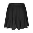 thumbnail image 6 of Weiqiqre Women Shorts Linen Boho Ruffle Mini Skirts Pleated High Waist Cute Butterfly Skorts with Pockets Summer Trendy, 6 of 8