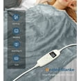 thumbnail image 6 of YGXNEWER 50" x 60" Electric Heated Throw Blanket with 10 Heating Levels & 1- 8H Auto-off, Machine Washable Double Side Flannel, Gray, 6 of 7