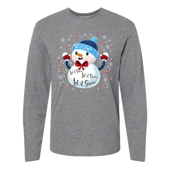 Inktastic Holiday Snowman Long Sleeve T-Shirt