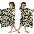thumbnail image 4 of Zebra and Leopard Print Pattern Hooded Bath Towel，50"x30" for Ages 3 To 12 Kids, Quick Dry Lightweight Soft Microfiber Hood Beach Towel Cover Up for Kids, 4 of 7