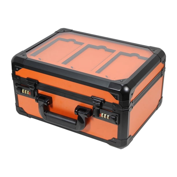 Caja de Almacenamiento para Tarjetas Coleccionables, Estuche para Tarjetas Deportivas con , Protección de Aluminio con Interior de EVA, Ideal