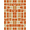 Burnt Orange, Pattern 8, variant on Design&I 8'x10' Washable Area Rug Terracotta Asymmetrical Balance Contemporary Abstract Mid Century for Living Room, Family Extra Large Skid-Resistant Low Profile