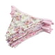 thumbnail image 4 of 12m Triangle Bunting Banner, 42 Pcs Cotton Fabric Flags for Birthday Party, Wedding, Baby Shower, Outdoor and Home Decorations (Pink), 4 of 5