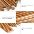 thumbnail image 2 of LHCER Bamboo Knitting Needles Set, Single Pointed Carbonized Knitting Needle 18 Sizes (2mm to 10mm), Knitting Needles Set, Bamboo Knitting Needles Set, 2 of 7