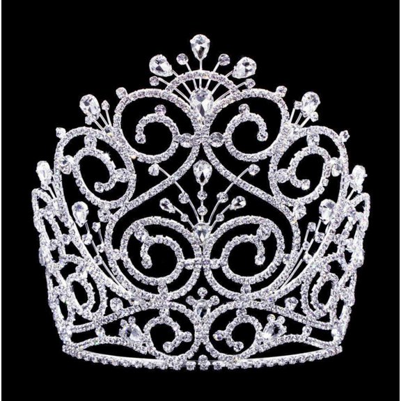 #16803 - Brocade Flourish Tiara with Combs - 8"