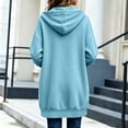 thumbnail image 6 of YUGYXL Womens Quarter Zipper Hoodies Dress Hooded Sweatshirts Drawstring Casual Long Sleeve Tunic Oversized Sweatshirts with Pockets, 6 of 7