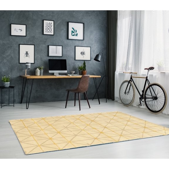 Linon Home Décor Aspire Area Rug Collection, Ivory and Gray, 5' x 8'