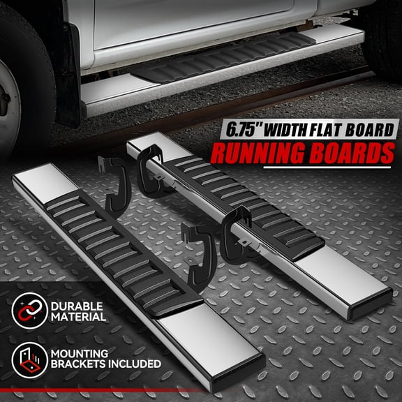 Nuvision for 07-19 Chevy Silverado GMC Sierra REGular Cab 6.75" Step Bar Running Boards