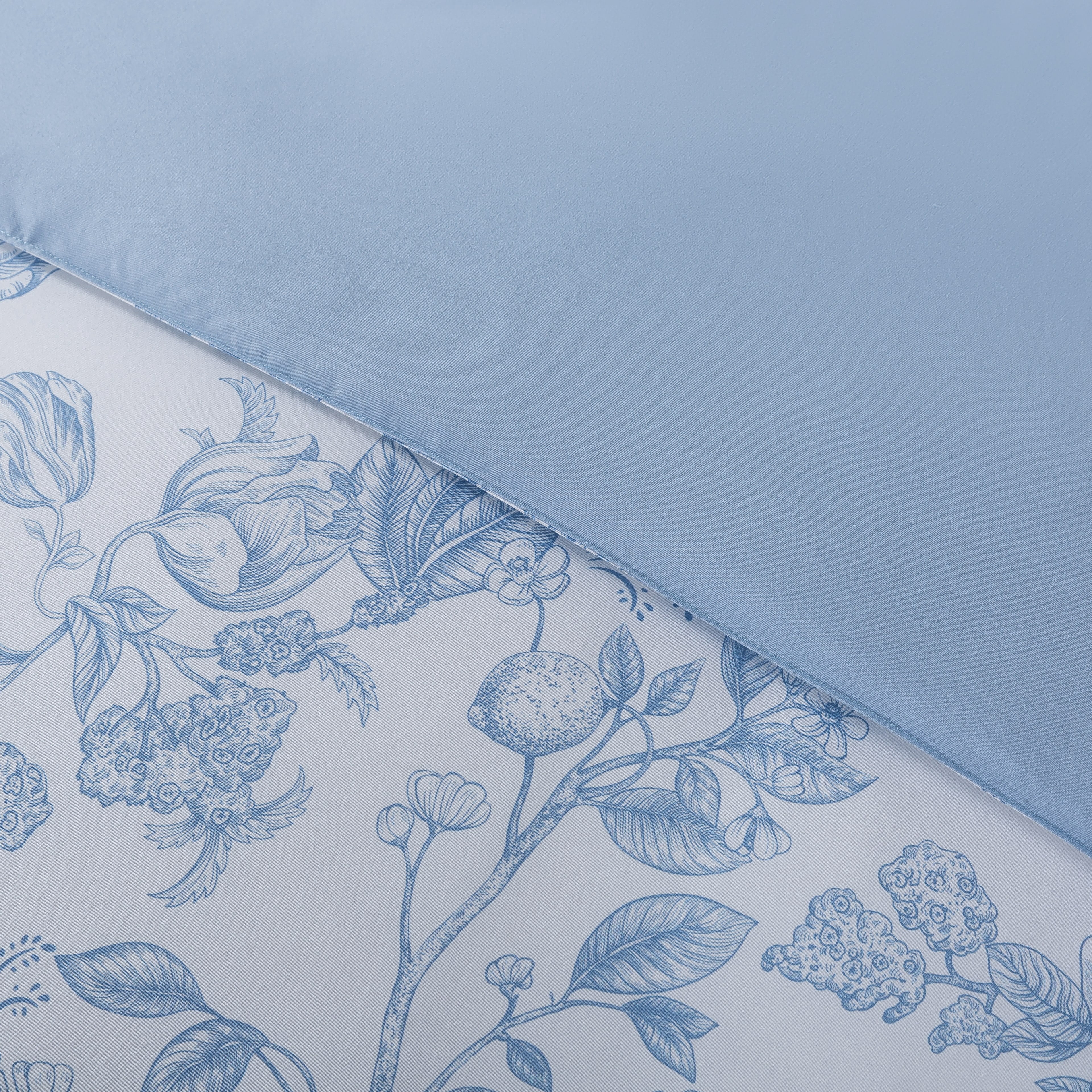 NSH by New Sega Home Annabelle 10-Piece Blue Comforter Set, Queen