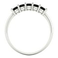 thumbnail image 5 of 0.35 ctw Wedding Band for Women - 14K White Gold Natural Onyx Stackable Eternity Ring, 5 of 6