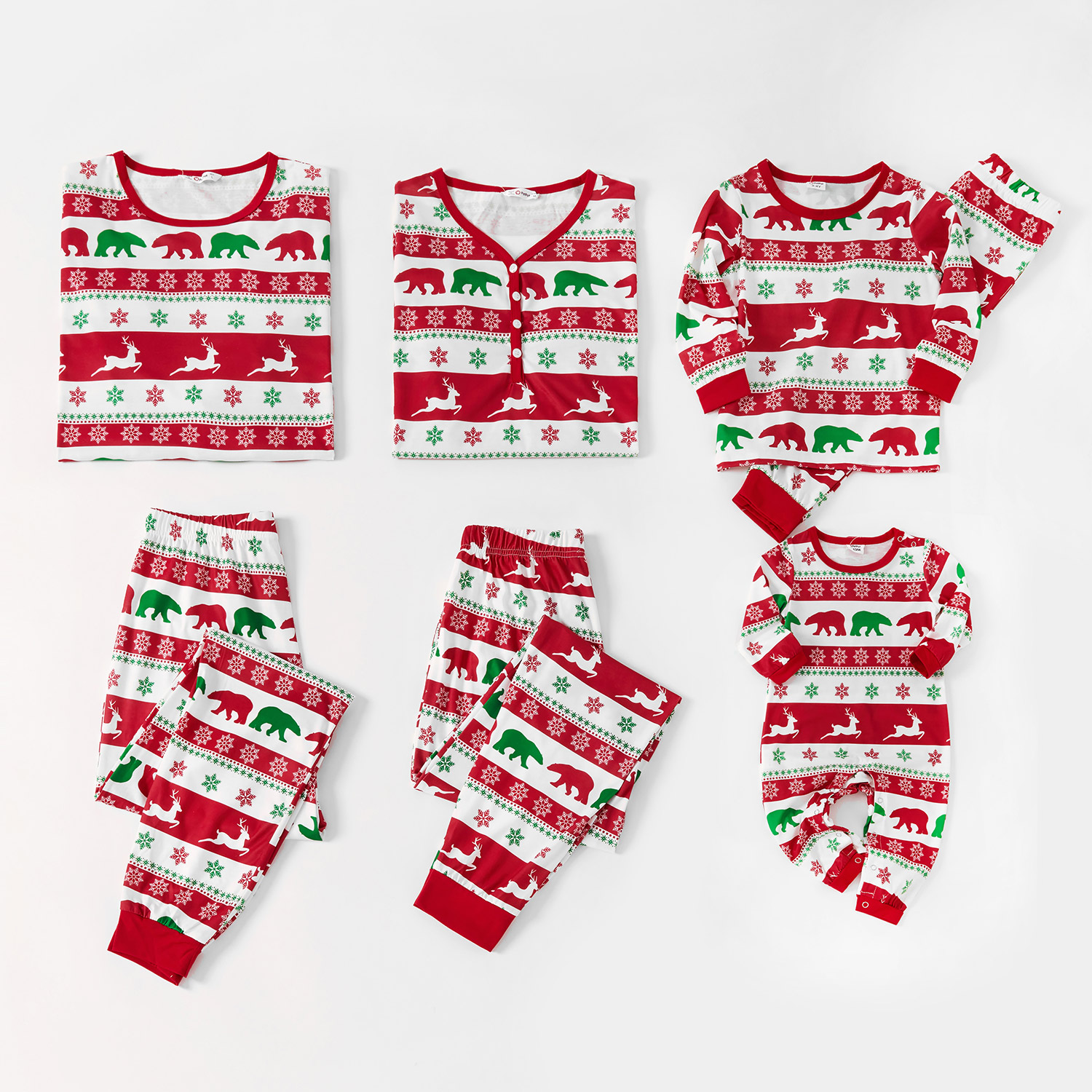 PatPat New Mosaic Family Matching Christmas Deer Pajamas Set for Dad ...