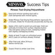 Minwax Fast-Drying Polyurethane, Warm Gloss, Clear, 11.5 oz