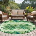 thumbnail image 4 of Monstera Leaves Round Area Rug 6Ft Washable Circle Rugs for Bathroom Office, Summer Tropical Plants Palm Leaf Ombre Green Non-Slip Carpet Floor Mats Indoor Outdoor Carpet Runner Aesthetic Home Decor, 4 of 8