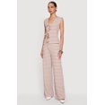 thumbnail image 2 of Women's Striped Textured Knit Pull On Pants, 2 of 4