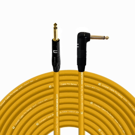 Coluber Cable 1/4" TS Male to Right Angle 1/4" TS 3-Pin Microphone Connector