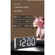thumbnail image 3 of Reloj despertador digital con pantalla grande de temperatura interior, alarma dual con control de voz, reloj electrónico de escritorio actualizado(Cáscara negra y luz verde)(Cara negra), 3 of 5
