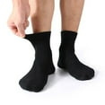 thumbnail image 6 of Penkiiy Middle Socks for Men 5 Pairs Men Comfortable Sports Socks Slippers Solid Color Business Socks Black Socks, 6 of 8