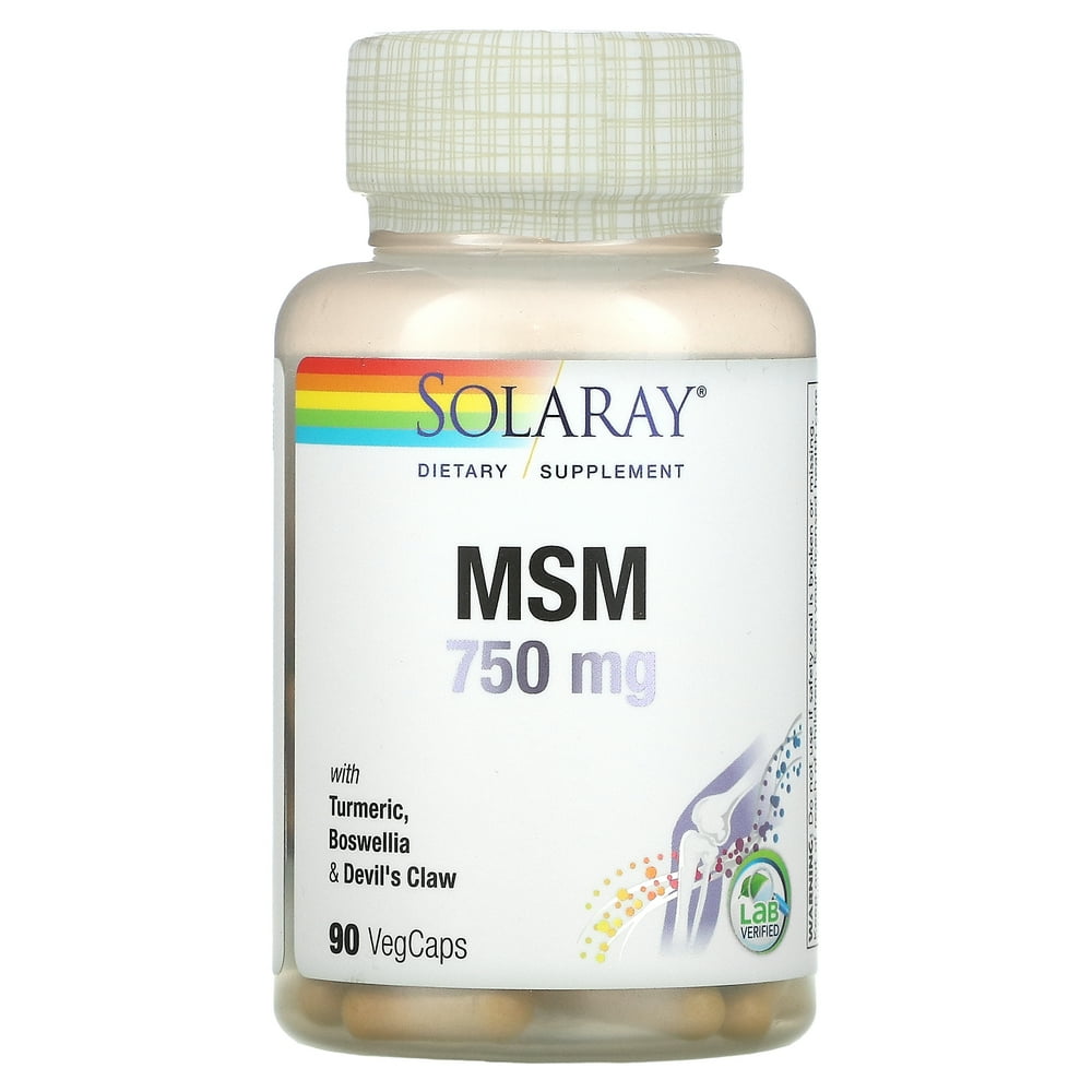 Solaray MSM 750 mg. 90 Vegetable Capsule(s)